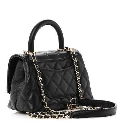 Chanel Caviar Quilted Extra Mini Coco Handle Flap Black 3 of 13