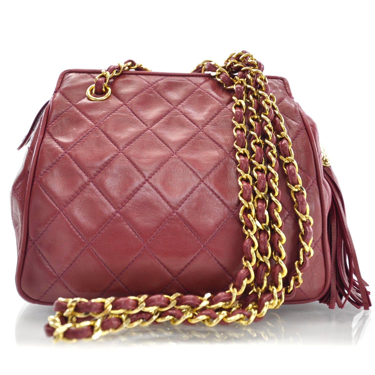 Lambskin Tassel Bag Red