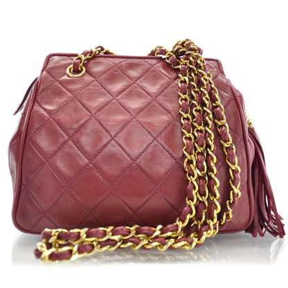 Chanel Lambskin Tassel Bag Red 1 of 10