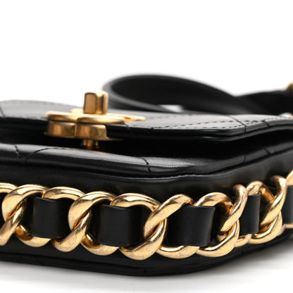 Chanel Calfskin Quilted Mini Framing Chain Bag Black 9 of 9
