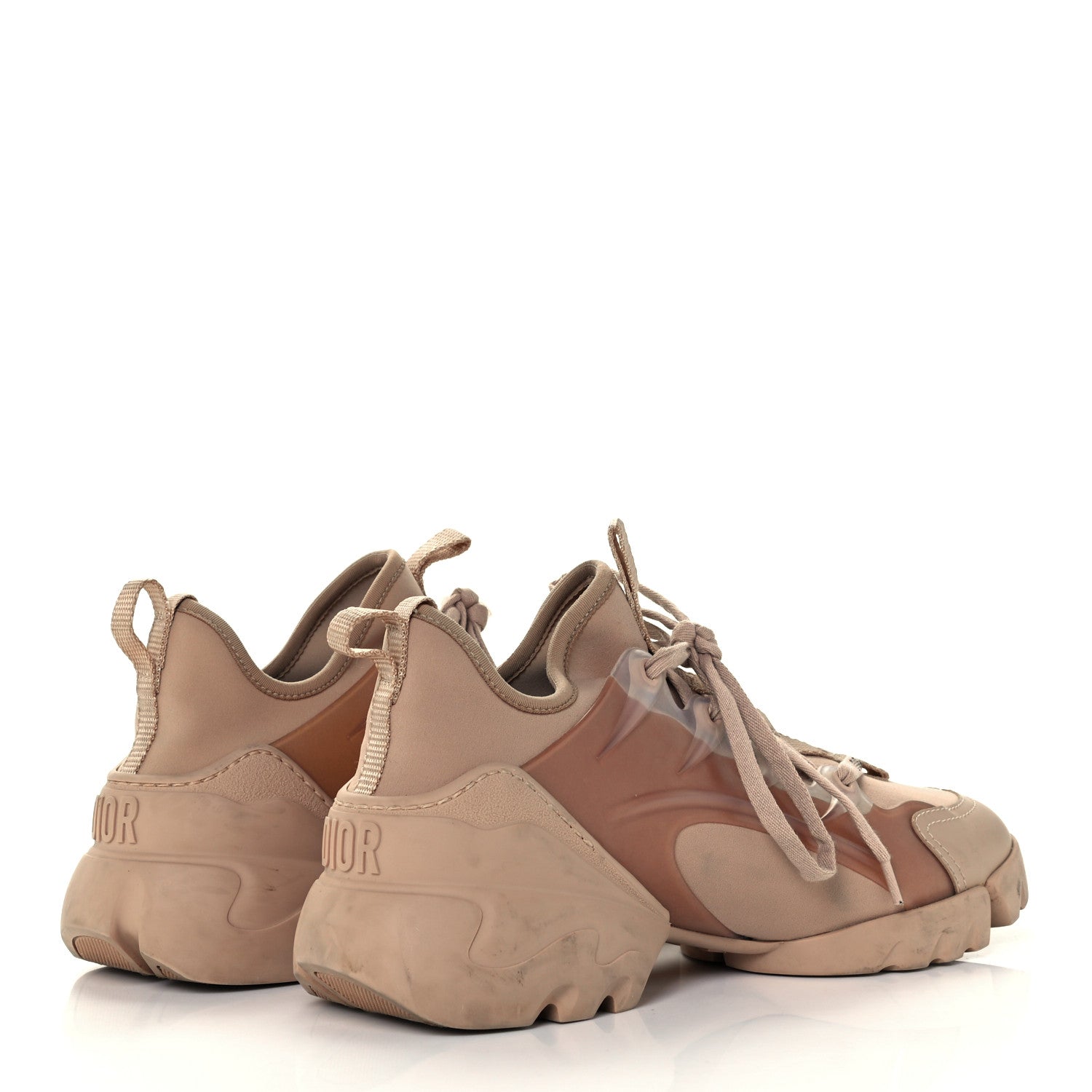 Christian Dior Neoprene Rubber Womens D-Connect Sneakers 38 Nude 4 of 10