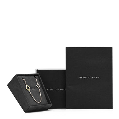 David Yurman Sterling Silver 18K Yellow Gold Quatrefoil Necklace 6 of 7