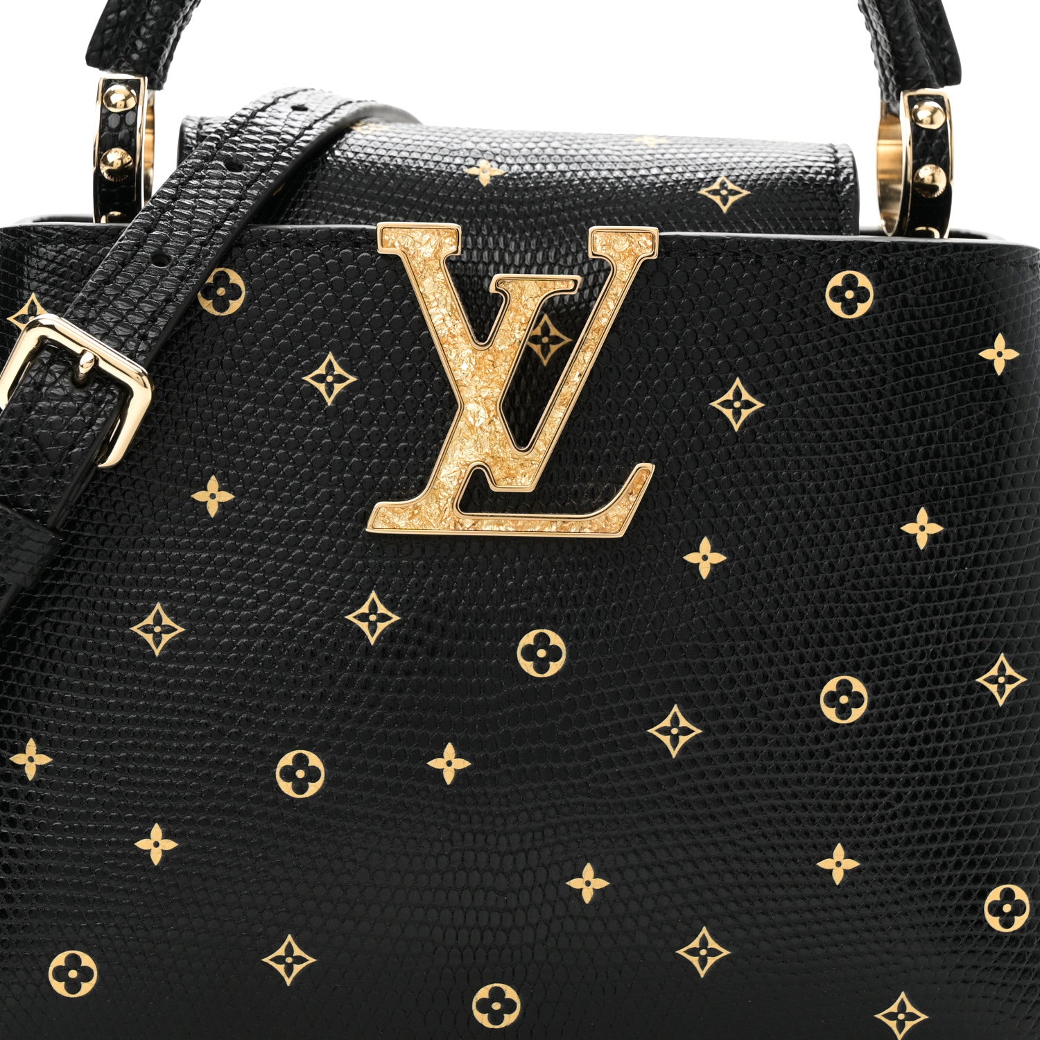 Louis Vuitton Lizard Capucines Mini Black 7 of 9