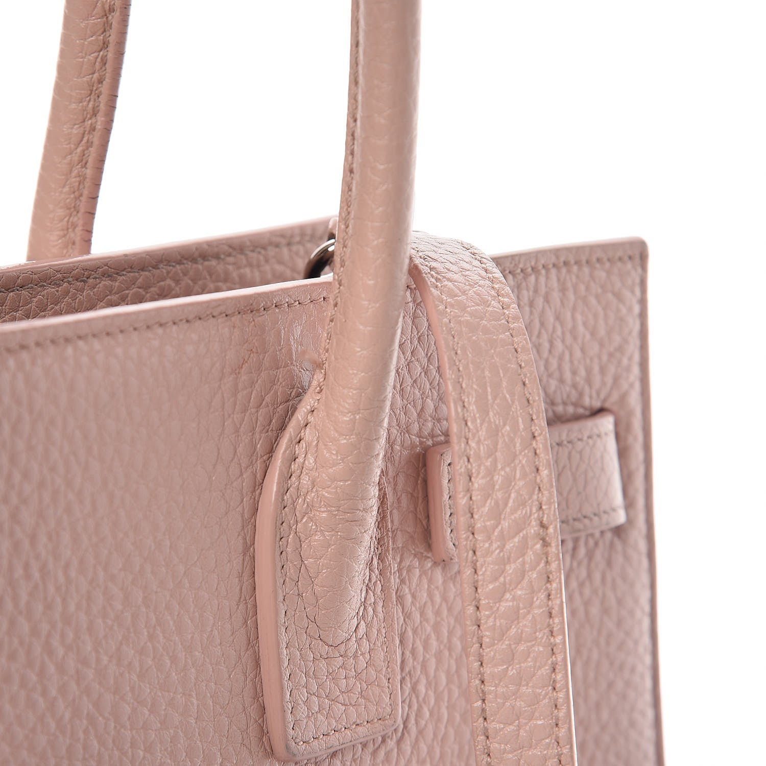 Saint Laurent Grained Calfskin Baby Sac De Jour Antique Rose 18 of 21