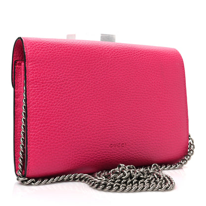 Gucci Dollar Calfskin Crystal Mini Dionysus Chain Wallet Box Pink 3 of 8