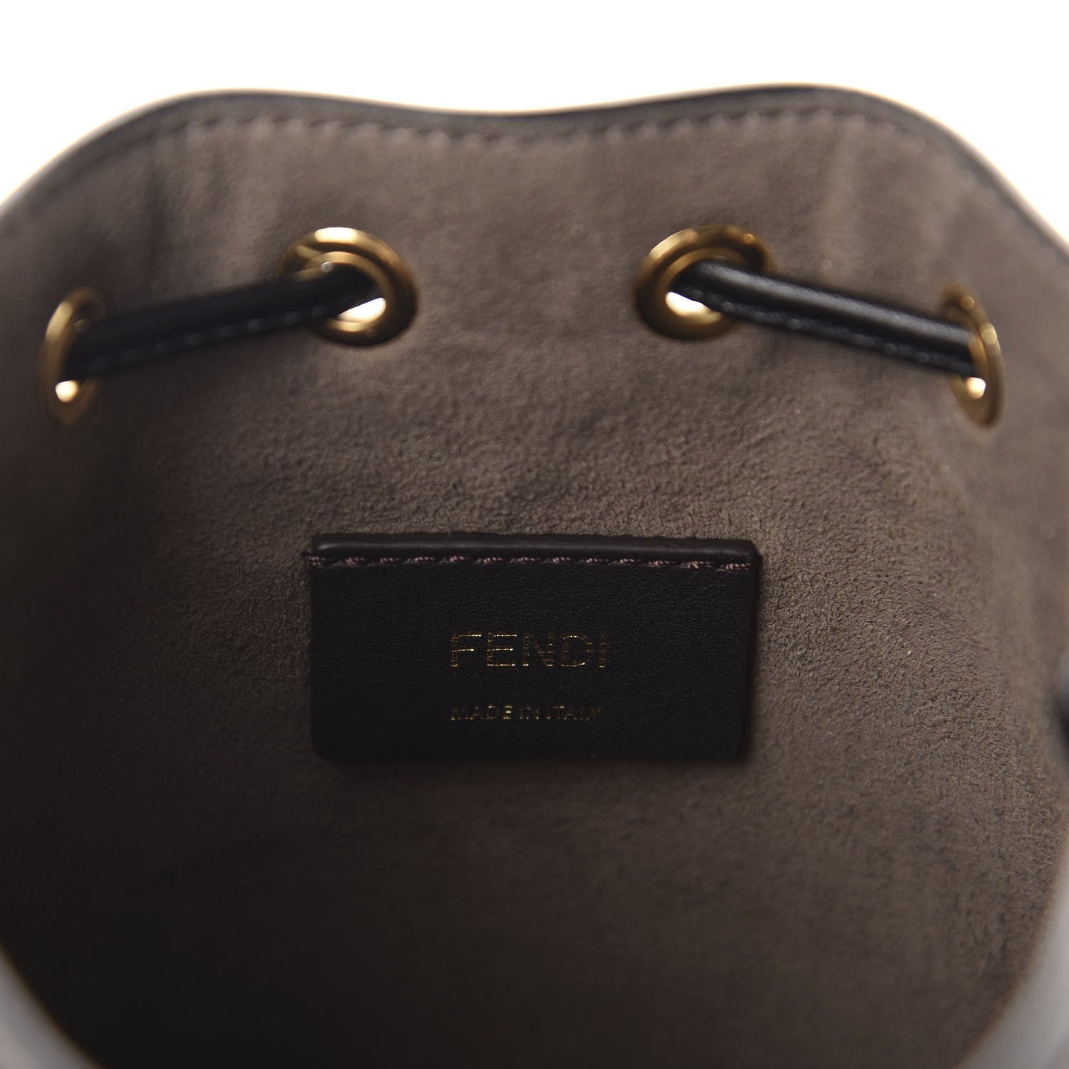 Fendi Vitello Liberty F is Fendi Bi-Color FF 1974 Embossed Mini Mon Tresor Bucket Bag Maya Black 13 of 16