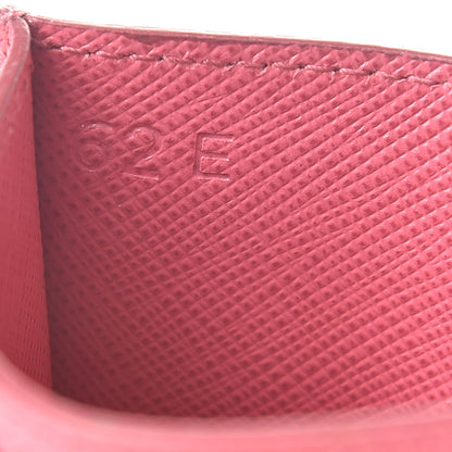 Prada Saffiano Shine Monochrome Card Holder Peonia 7 of 8