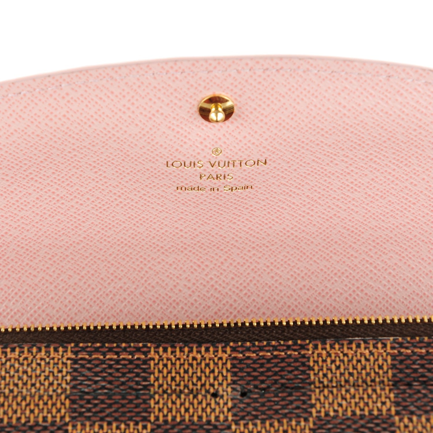 Louis Vuitton Damier Ebene Caissa Wallet Rose Ballerine 6 of 7