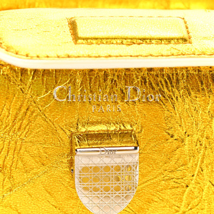 Christian Dior Metallic Calfskin Mini Diorever Flap Gold 6 of 15