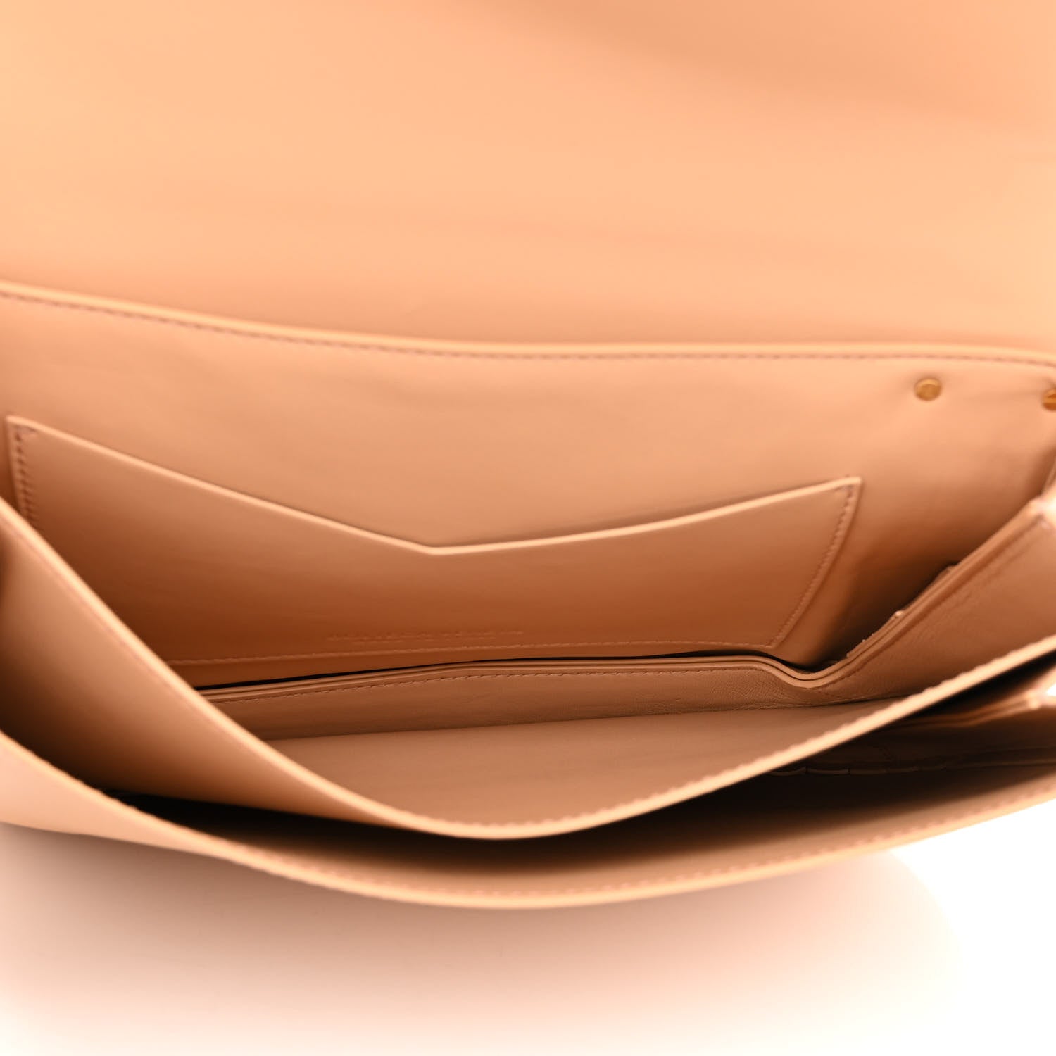 Bottega Veneta Calfskin Mount Envelope Bag Almond 5 of 9