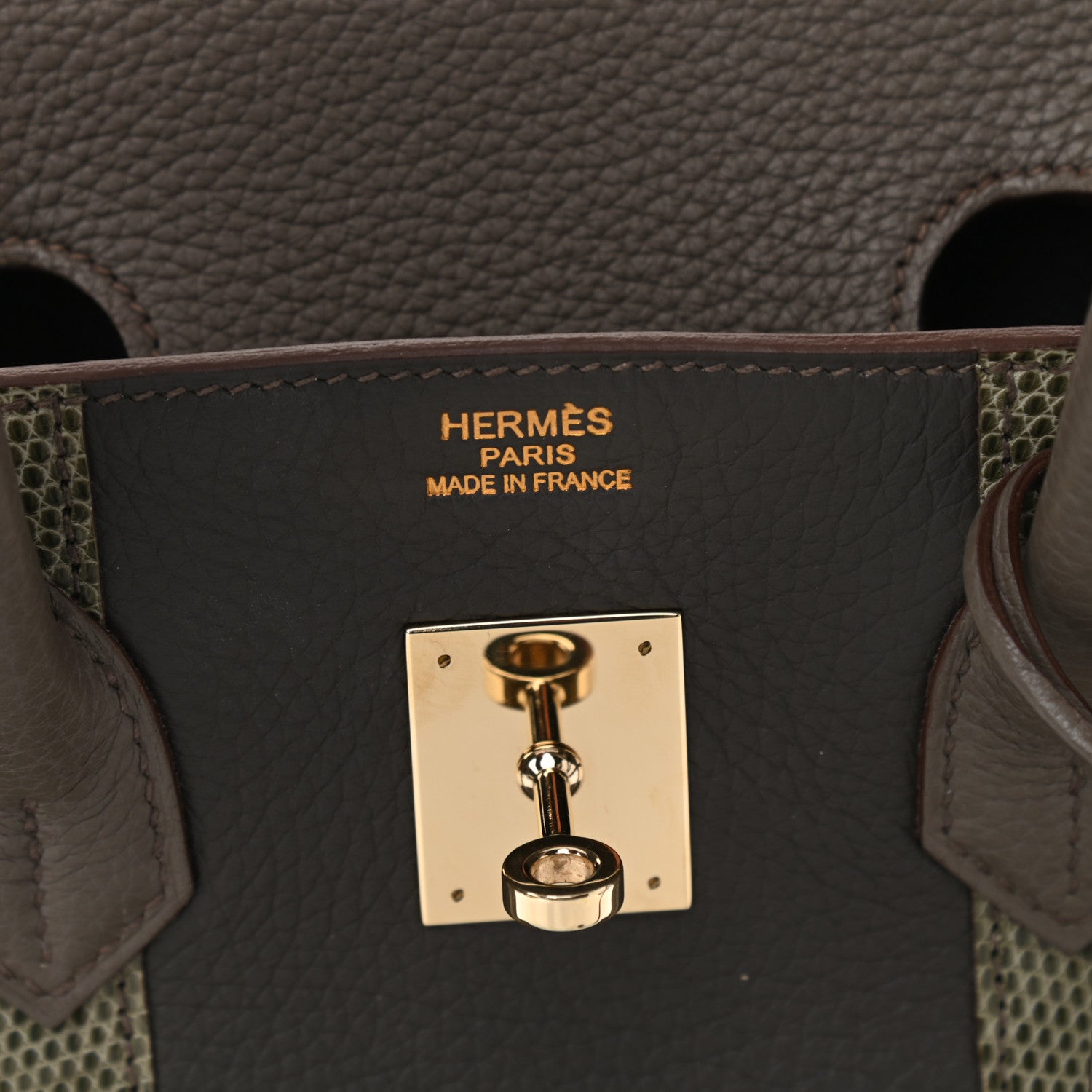 Hermes Taurillon Clemence Lizard Club Birkin 35 Etain Graphite 5 of 9