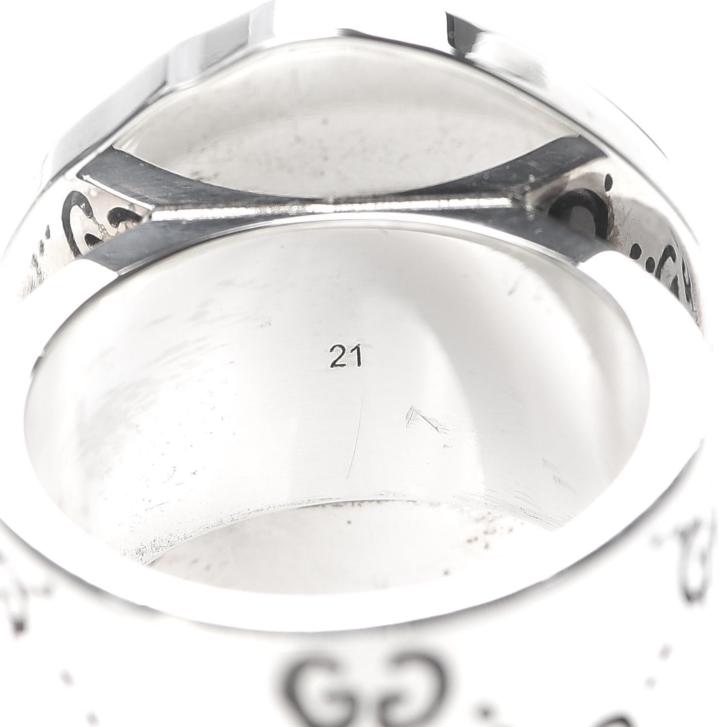 Sterling Silver GucciGhost Hamlet Skull Ring 60 9