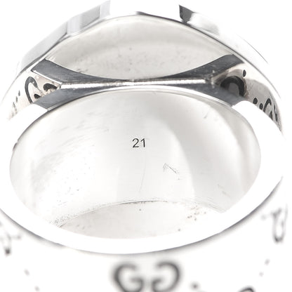 Gucci Sterling Silver GucciGhost Hamlet Skull Ring 60 9 5 of 7