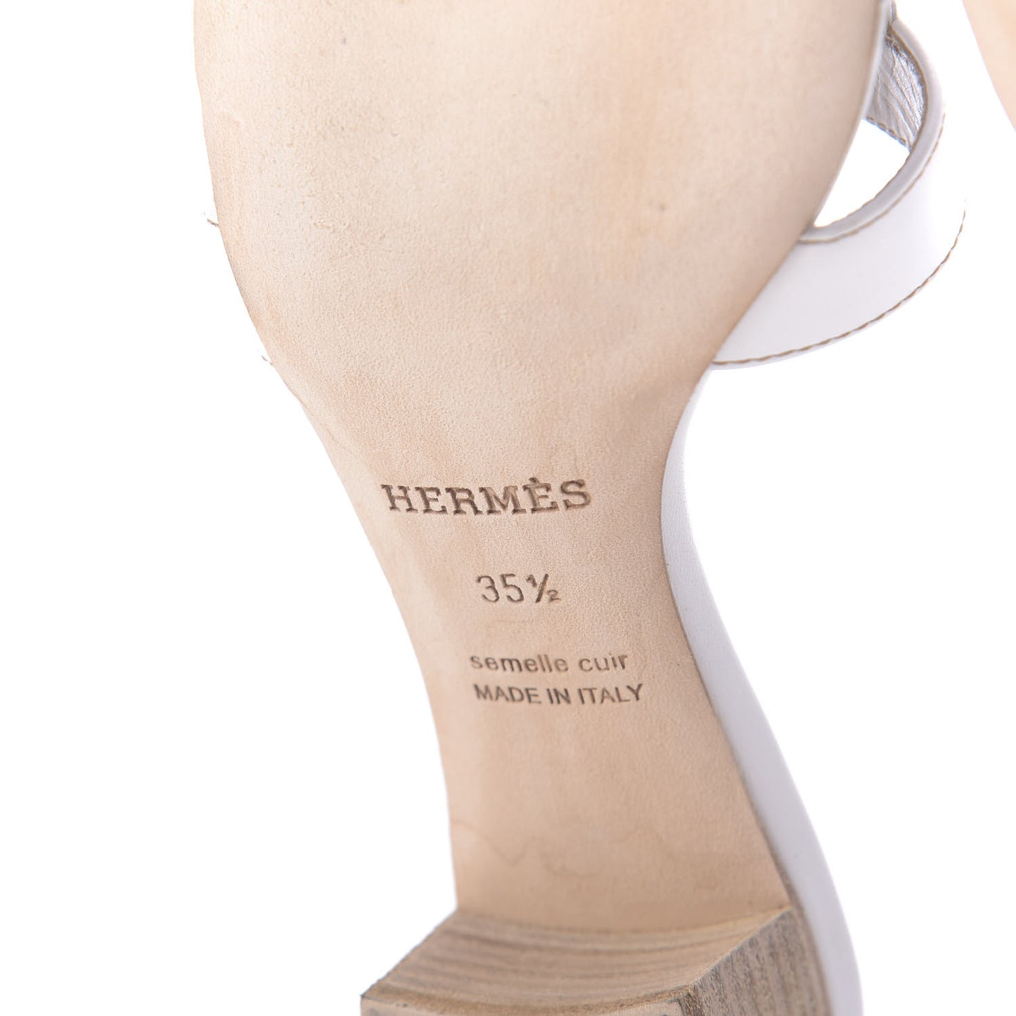 Calfskin Oasis Sandals 35.5 White