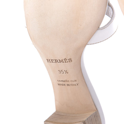 Hermes Calfskin Oasis Sandals 35.5 White 9 of 12