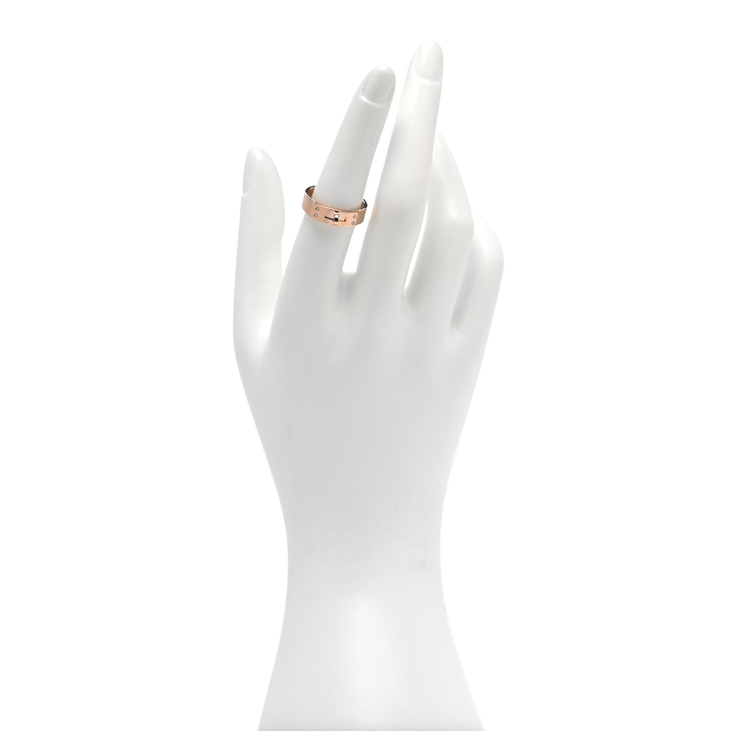 18K Rose Gold Diamond PM Kelly Ring 54 6.75