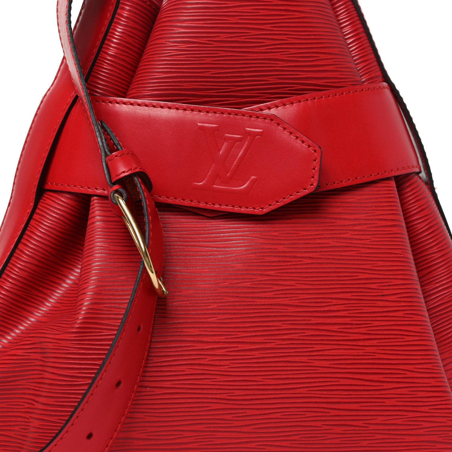Louis Vuitton Epi Sac D'epaule Castillan Red 7 of 9