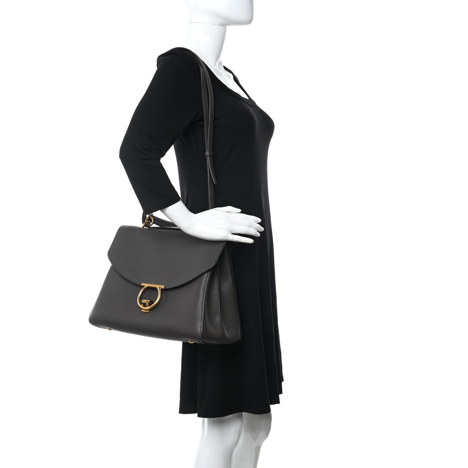 Salvatore Ferragamo Calfskin Medium Margot Top Handle Satchel 2 of 11