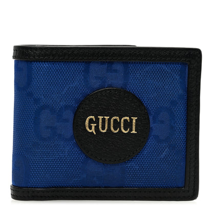 Gucci Econyl Nylon Monogram Off The Grid Billfold Wallet Guilted Blue Black 1 of 7