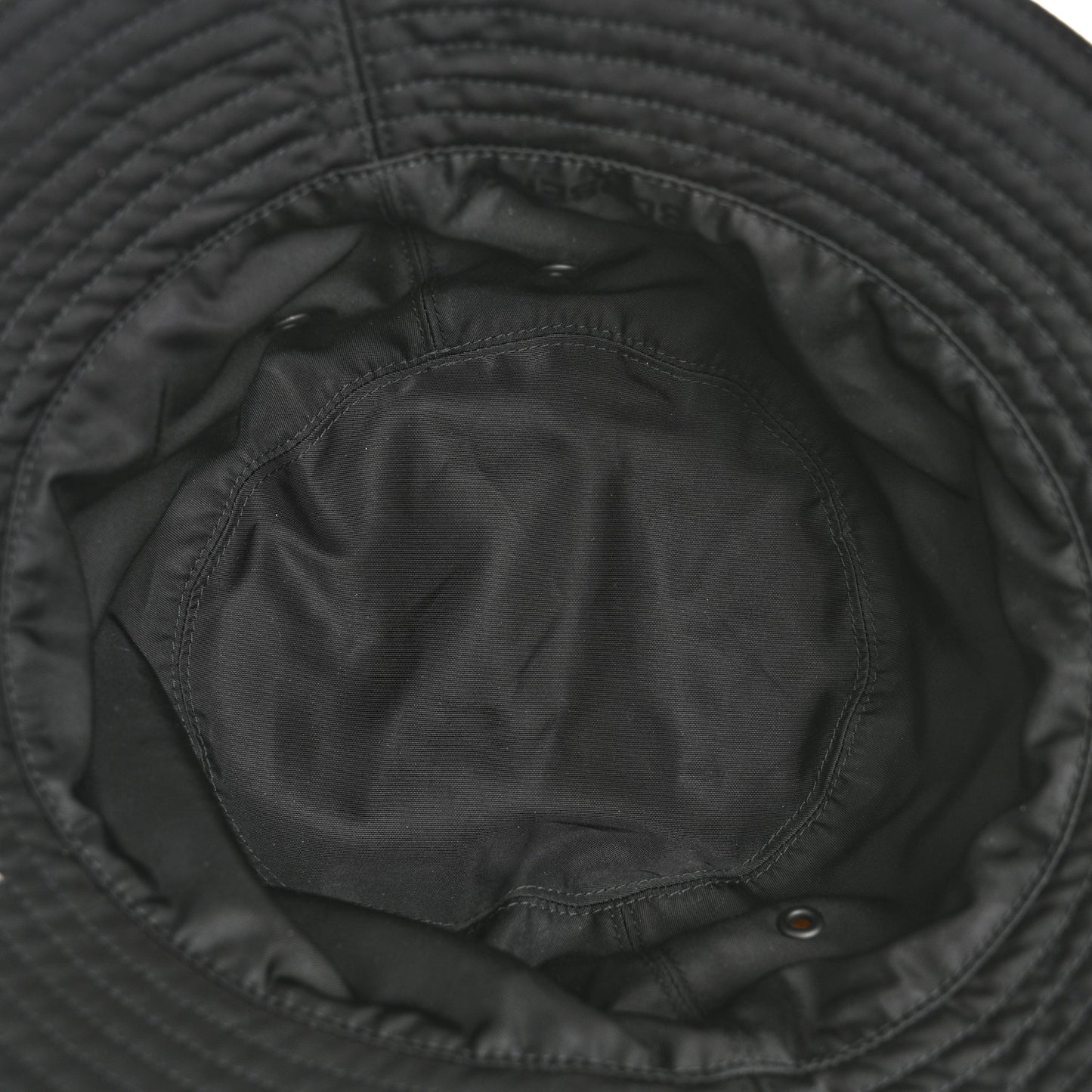 Cotton Gabardine Vintage Check Reversible Bucket Hat M Black Sand