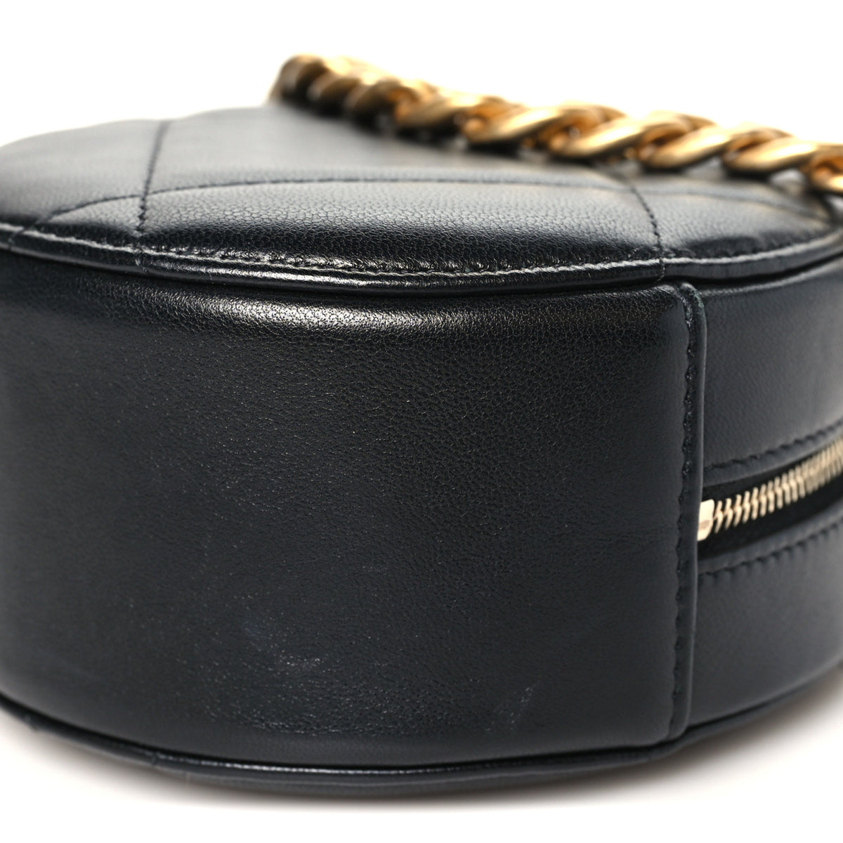 Chanel Lambskin Quilted Chanel 19 Round Clutch With Chain Black 9 of 9