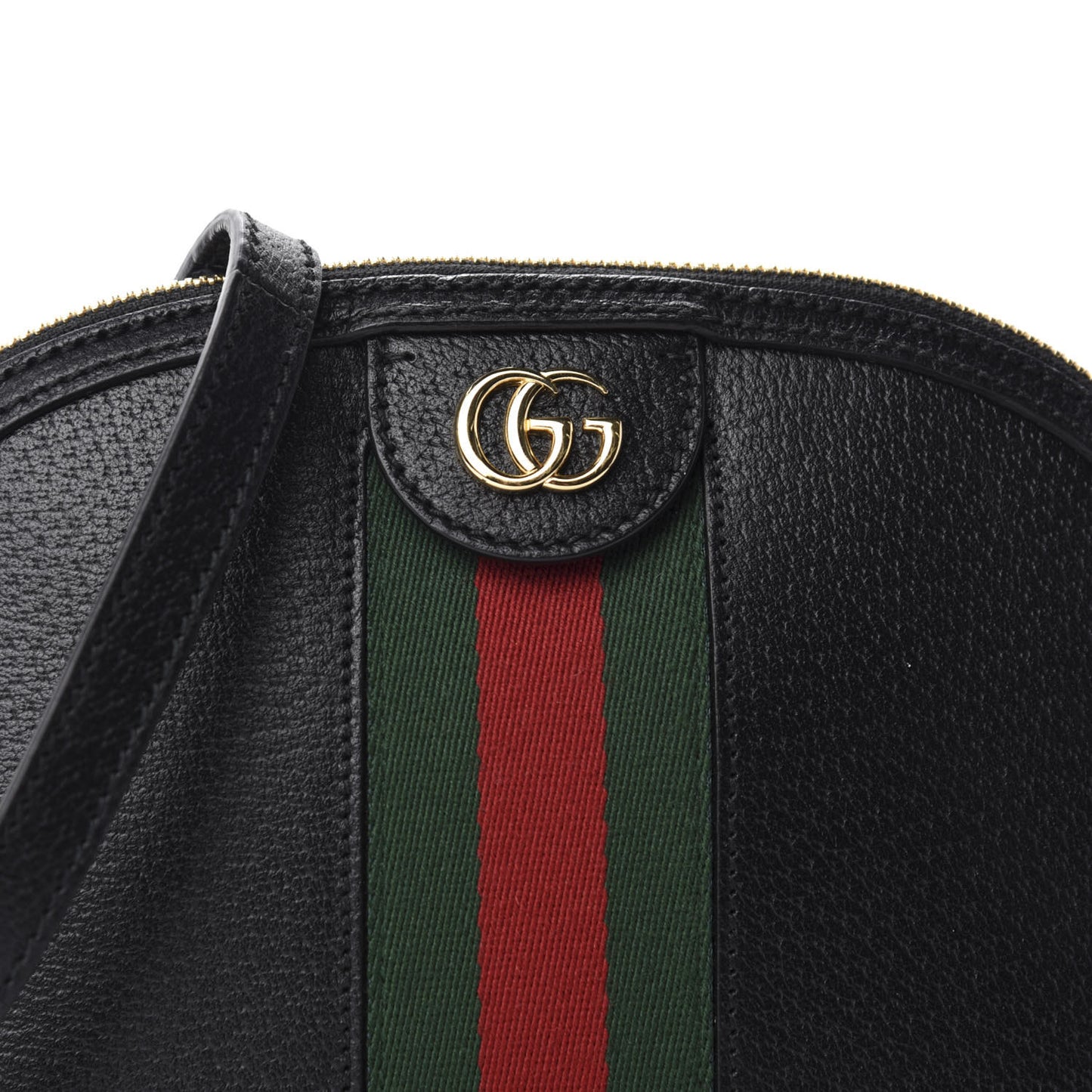 Calfskin GG Web Small Ophidia Dome Shoulder Bag Black