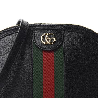 Gucci Calfskin GG Web Small Ophidia Dome Shoulder Bag Black 9 of 9