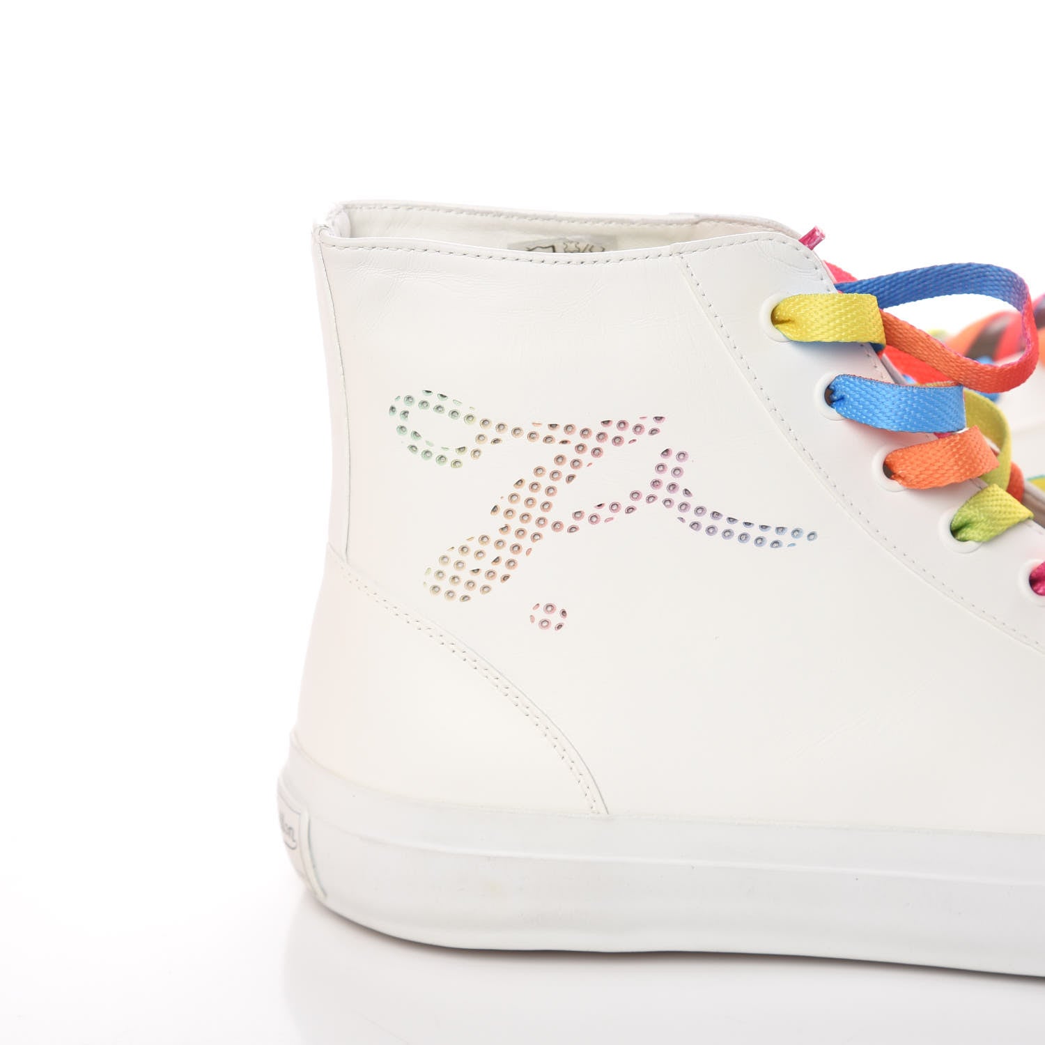 Louis Vuitton Calfskin Tattoo Sneaker Boots 7.5 White Multicolor 8 of 11