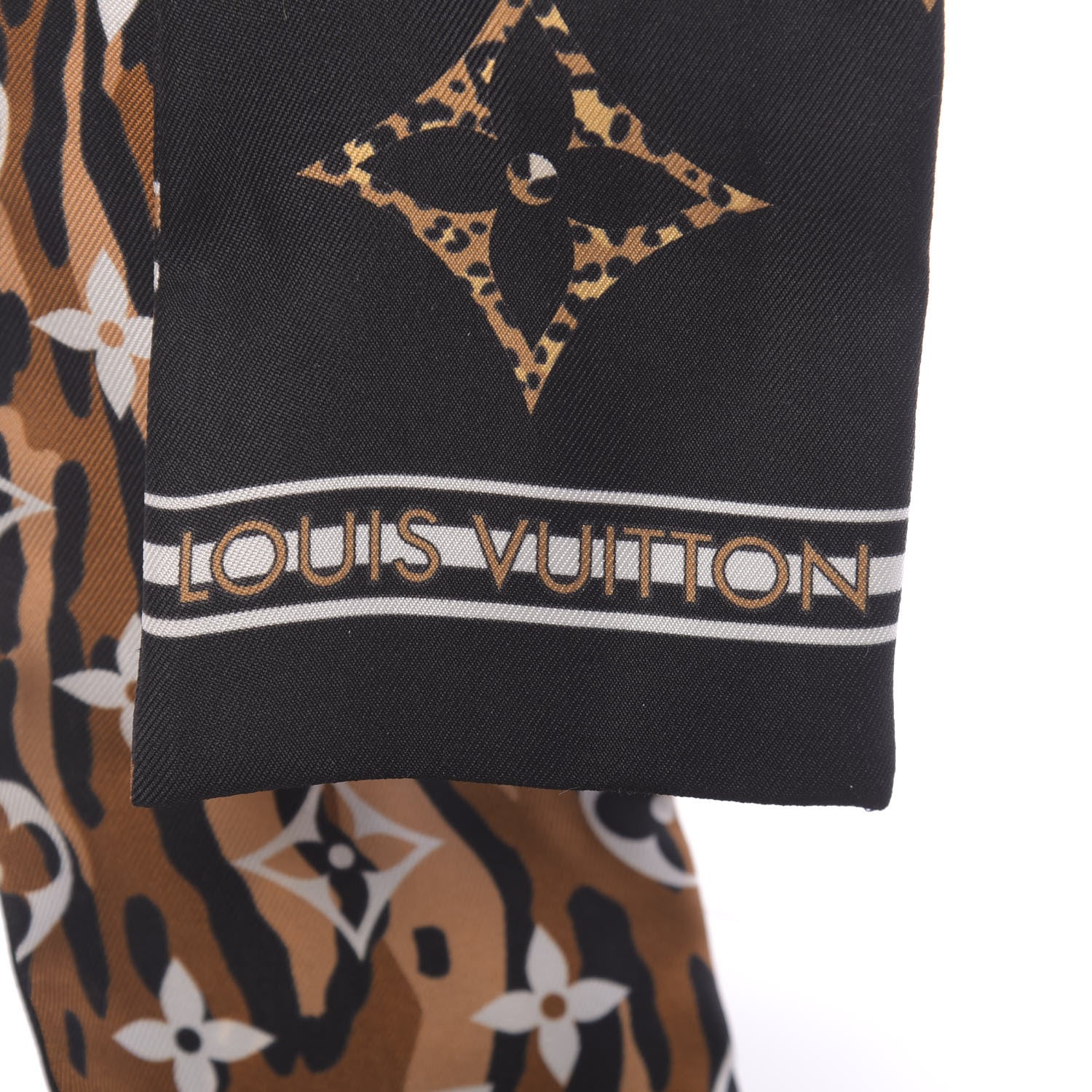 Louis Vuitton Silk Monogram Giant Jungle Bandeau Black 4 of 7