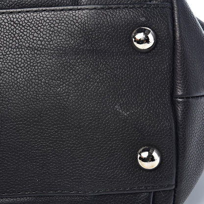 Chanel Caviar CC Tuck Medium Tote Black 12 of 15