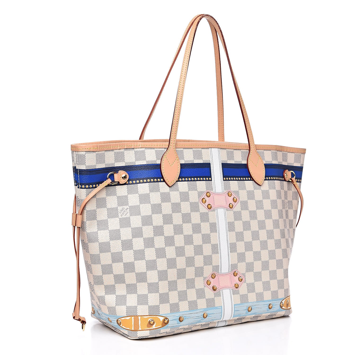 Louis Vuitton Damier Azur Summer Trunks Mykonos Neo Neverfull MM 3 of 14