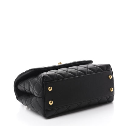 Chanel Caviar Lizard Embossed Quilted Mini Coco Handle Flap Black 4 of 11