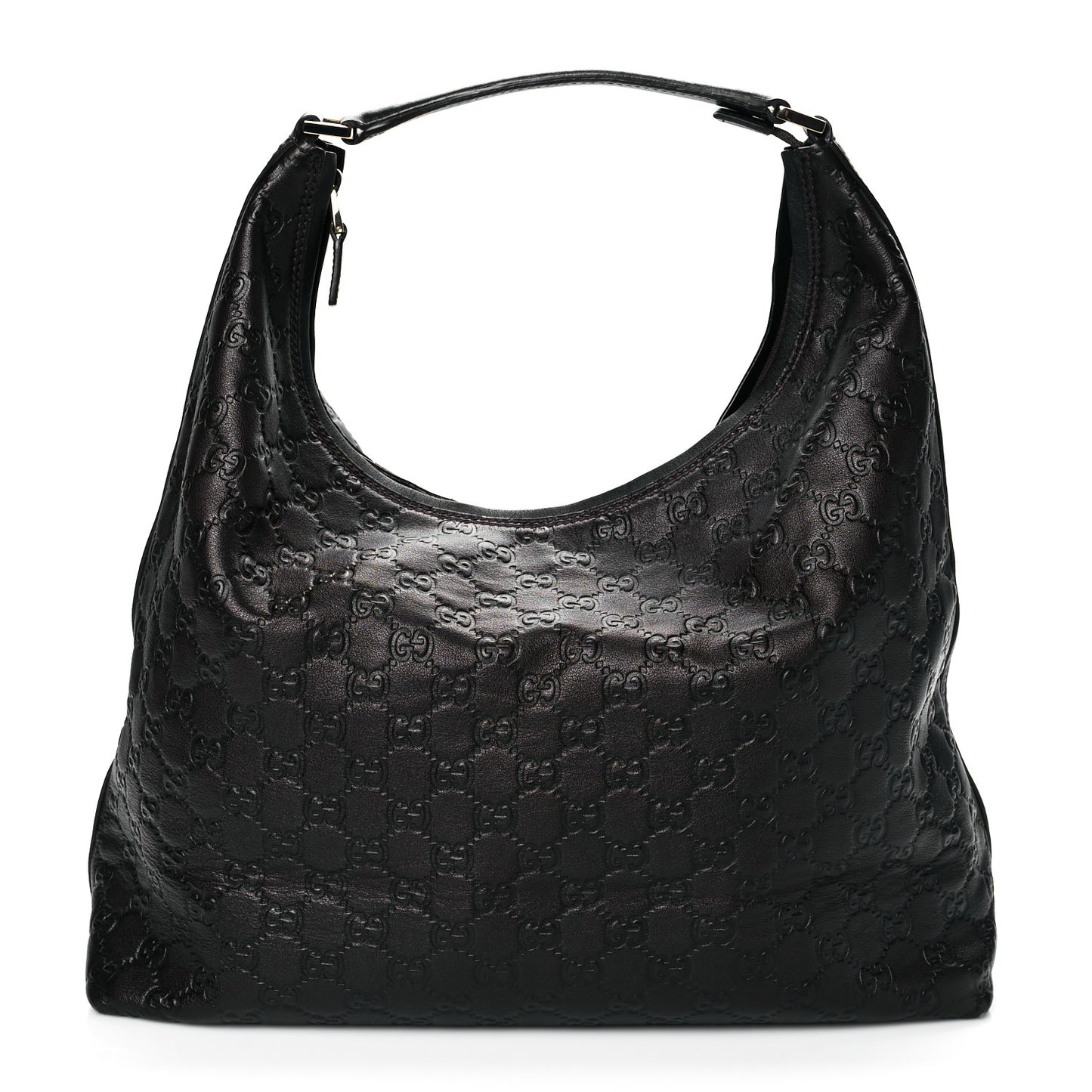 Guccissima Large Hobo Dark Brown