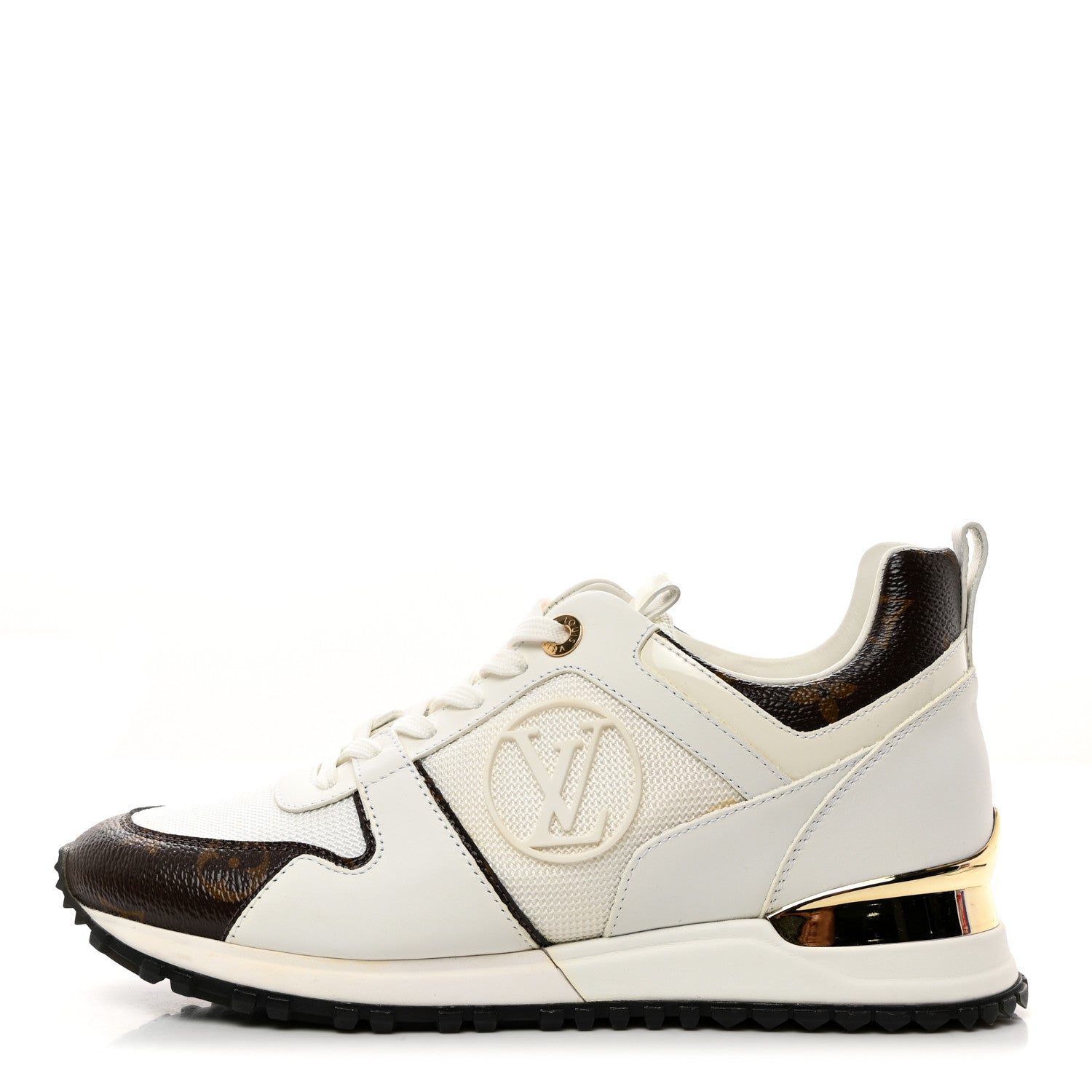 Louis Vuitton Calfskin Monogram Run Away Sneakers 36.5 White 1 of 8