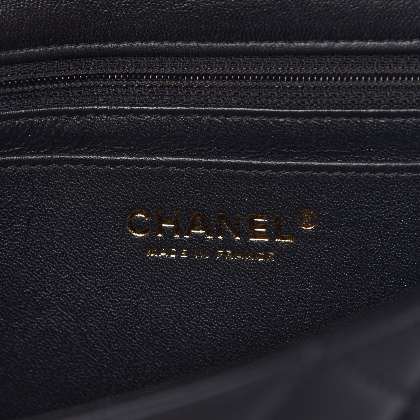 Lambskin Quilted Mini Rectangular Flap Black
