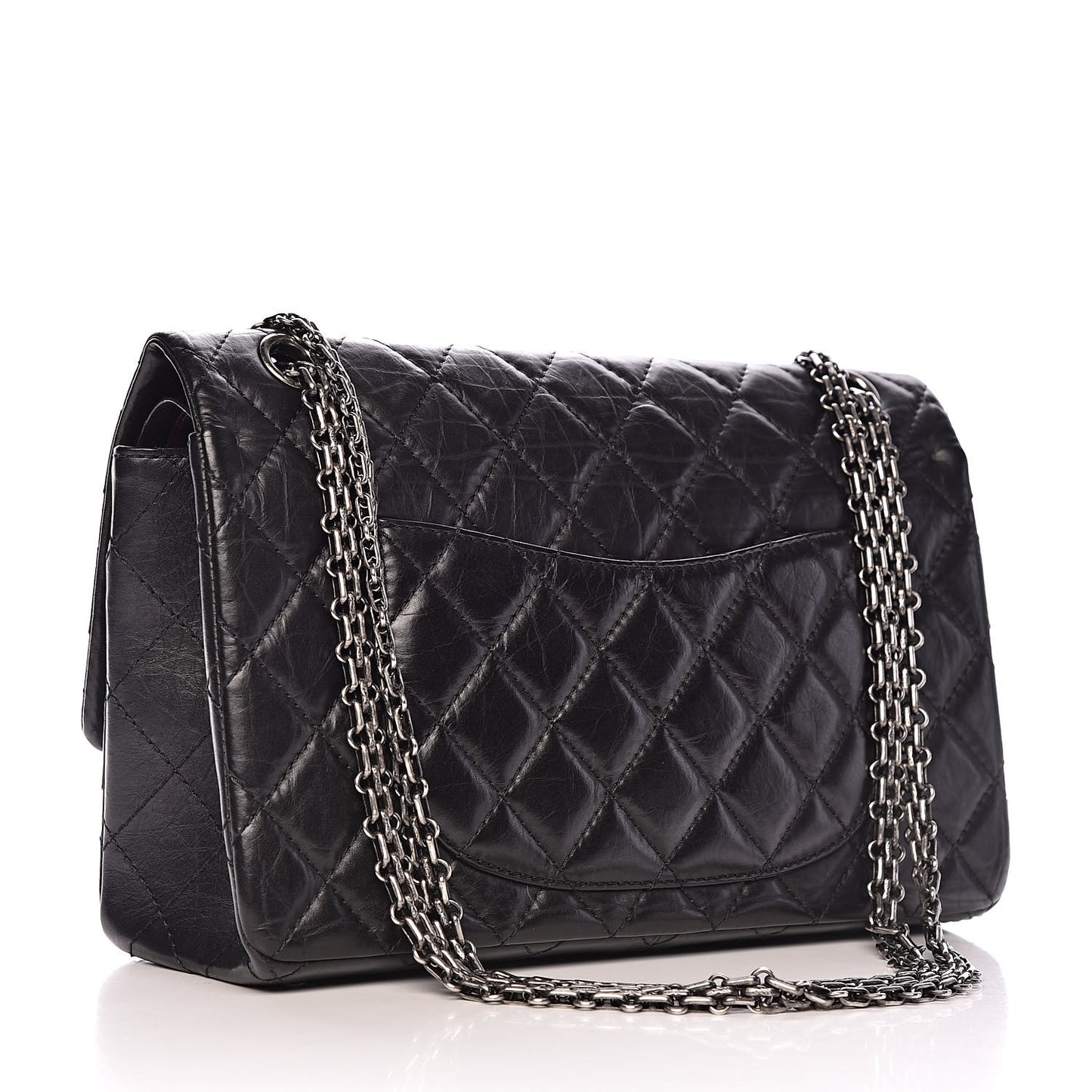 Aged Calfskin Quilted 2.55 Reissue 226 Flap Black