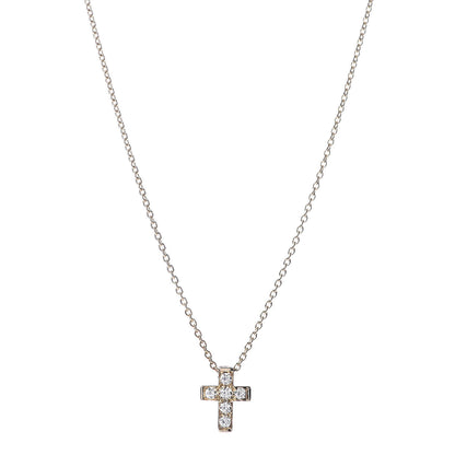 Van Cleef & Arpels 18K Yellow Gold Diamond Cross Pendant Necklace 1 of 5