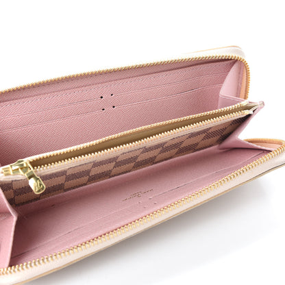 Louis Vuitton Damier Azur Clemence Wallet Rose Ballerine 5 of 10