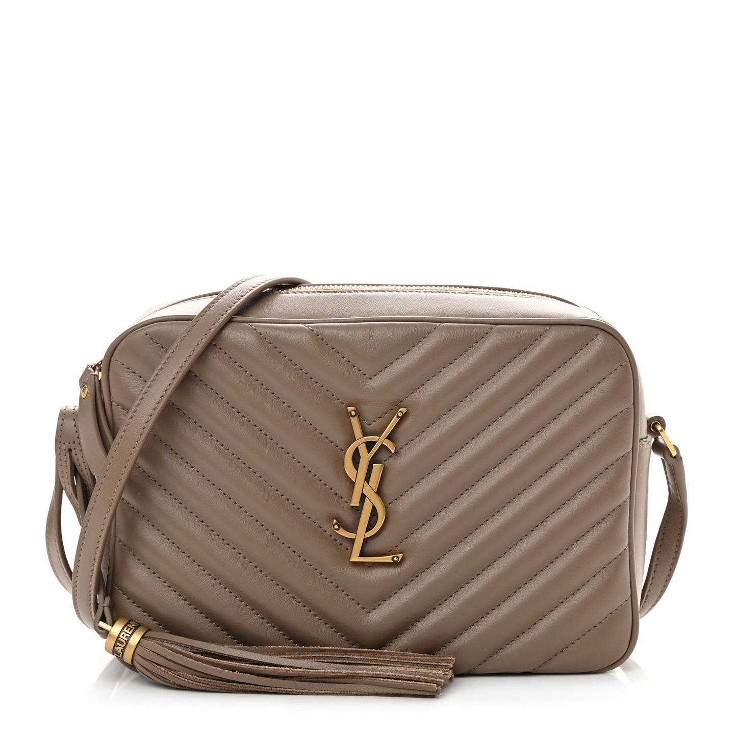 Calfskin Matelasse Monogram Lou Camera Bag Taupe