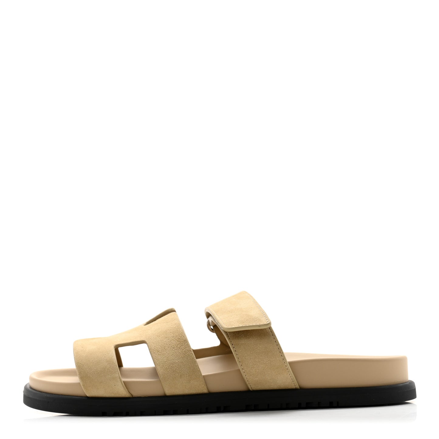Suede Goatskin Womens Chypre Sandals 39 Beige Lin