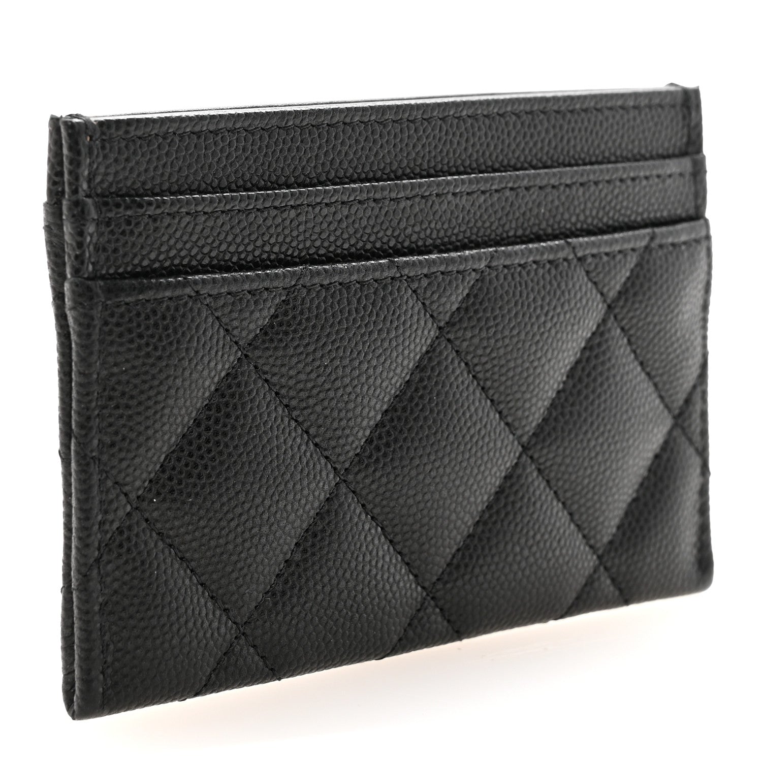 Chanel Caviar Quilted Crystal Card Holder Black 3 of 8