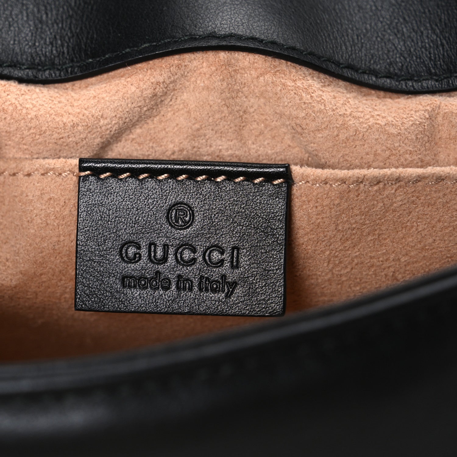 Gucci Calfskin Matelasse Mini GG Marmont Shoulder Bag Black 6 of 10