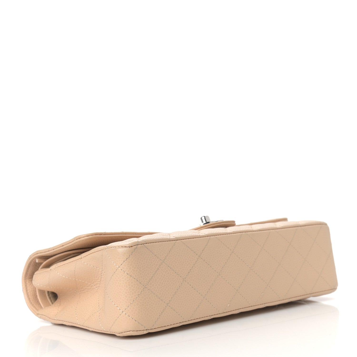 Chanel Caviar Quilted Medium Double Flap Beige 4 of 12