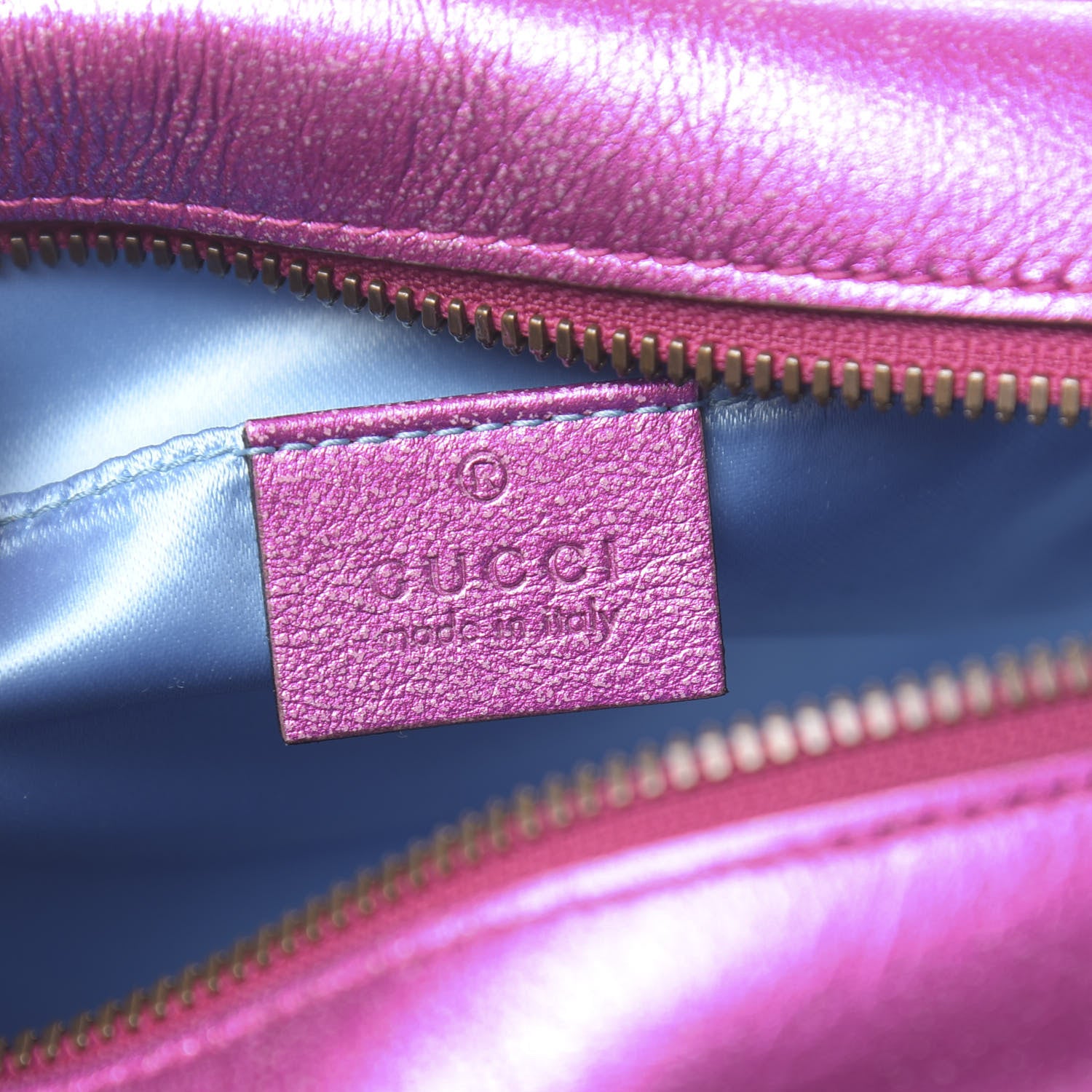 Gucci Laminated Nappa Matelasse Small GG Marmont Chain Shoulder Bag Fuxia Rosso Rosa 6 of 10