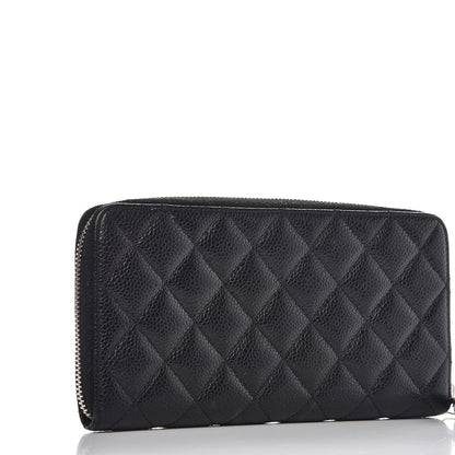 Chanel Caviar Quilted Large Gusset Zip Around Wallet Black 3 of 8