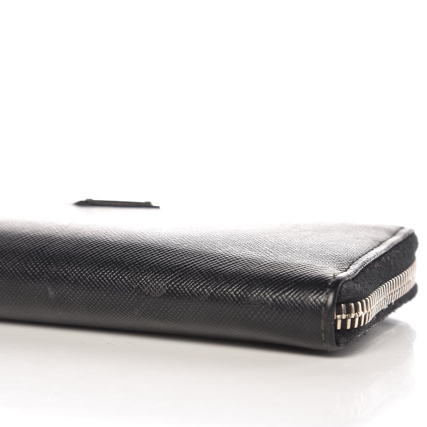 Prada Saffiano Zip Around Wallet Nero Black 12 of 13
