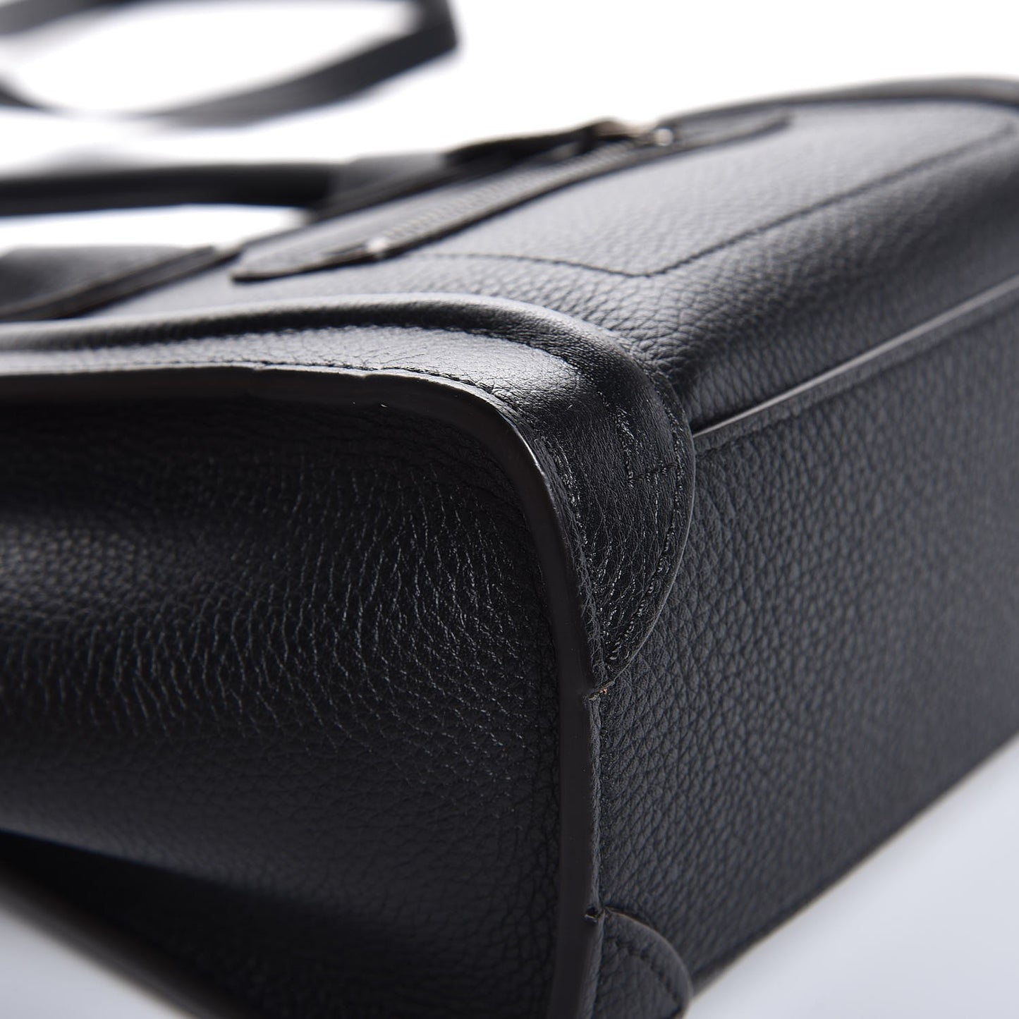 Drummed Calfskin Nano Luggage Black