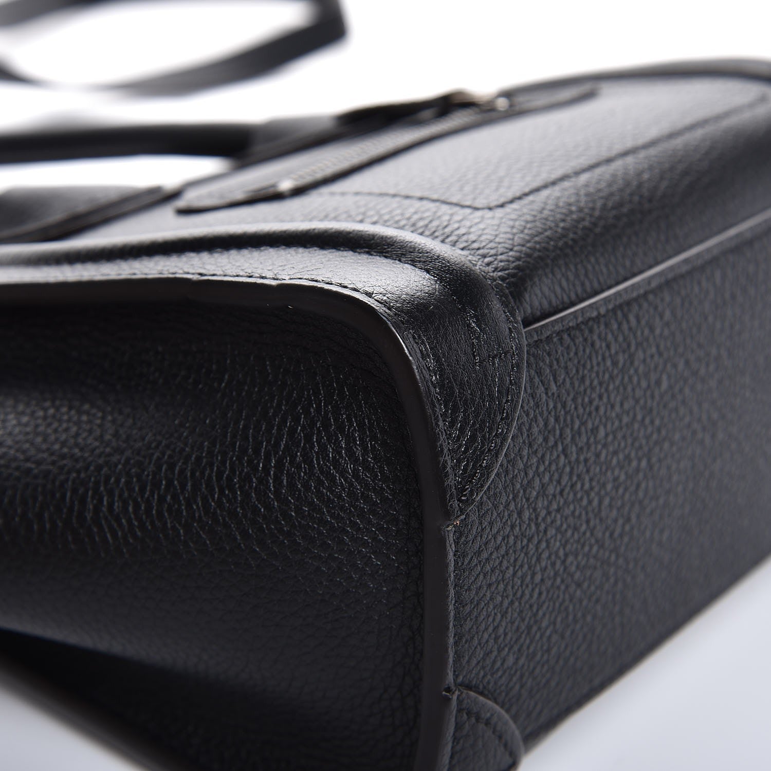 Celine Drummed Calfskin Nano Luggage Black 8 of 8