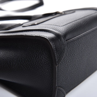 Celine Drummed Calfskin Nano Luggage Black 8 of 8