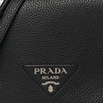 Prada Vitello Daino Soft Flap Crossbody Black 8 of 11